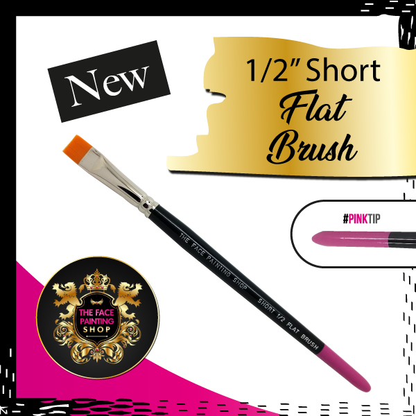 The Face Painting Shop Short 1/2 Flat Brush The Face Painting Shop Short 1/2 Flat Brush (SHORT HALF FLAT)